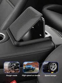 碳纤维纹理车载手机支架 – 三角度可调，防滑硅胶底座，通用型，适用于及大多数智能手机（4.7英寸-6.8英寸），粘性防滑垫遮阳折叠导航手机支架，仪表盘及中控台夹式手机支架 - 手機支架 - 查看 8