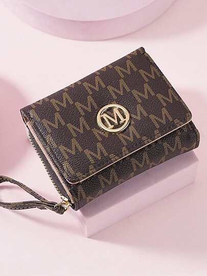 محفظة بطبعات حرفية عتيقة، محفظة نسائية قصيرة ثلاثية الطي مطرزة بأزياء جديدة متعددة البطاقات، محفظة صغيرة للعملات