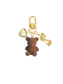 1个字母泰迪熊钥匙扣，金色泡泡字母A-Z钥匙扣，可爱泰迪熊包包挂饰，适用于手提包、钱包、背包、旅行包，装饰钥匙扣，适用于健身房、课堂配对游戏、日常使用和送礼，时尚女士配饰，圣诞节、情人节、生日、返校季的完美礼物 - 彩色 - 查看 37