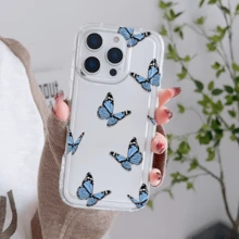 Minimalist Butterfly Anti-Drop Phone Case Compatible With Apple 15 Pro Max, 16 Pro Max, XS, 11, 12, 12 Mini, 13, 14, 15, 16, 16 Pro Max, 15 Pro, 13 Pro Max, 17, 17 Air, 17 Pro Max And Galaxy A54 5G, A52, A14, A15, A12, S22, S21, A33 5G, A50, S24, S23, S10 5G, A32 5G, A55 5G, S10, S23 Ultra, A53 5G, A05, S25, A24 4G, Unisex Gift - Clear - View 2