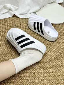 Adidas Originals AdiFOM SUPERSTAR MULE Comfortable & Durable Slide Sandals, Unisex, White & Black - White - View 9