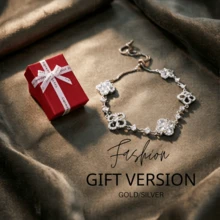 This Wealthy Lady Style All-Diamond Four-Leaf Clover Zirconia Bracelet Is A New 2025 Electroplated Bestselling Niche Item, Exuding A Luxurious And Refined Aura. It Is Glamorous And Alluring, Suitable For Wearing On Dates, Banquets, And Formal Dinners, Also Making An Excellent Gift. As The Most Fashionable High-End Jewelry, It Gives A Gentle And Sweet Feeling, Bringing A Sense Of Joy And Fulfillment. - Silver - View 17