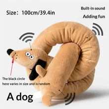 1个发声腊肠犬玩具，缓解狗狗无聊；1个长条形狗狗玩具；1个冬季宠物猫咪保暖玩具 - 彩色 - 查看 9