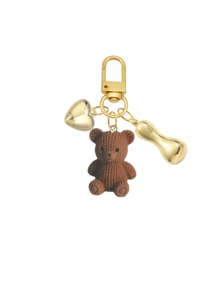 1个字母泰迪熊钥匙扣，金色泡泡字母A-Z钥匙扣，可爱泰迪熊包包挂饰，适用于手提包、钱包、背包、旅行包，装饰钥匙扣，适用于健身房、课堂配对游戏、日常使用和送礼，时尚女士配饰，圣诞节、情人节、生日、返校季的完美礼物 - 彩色 - 查看 27