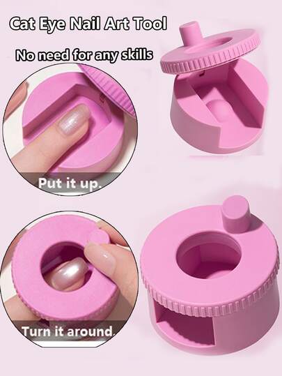 Brand New Automatic Glass Bead Cat Eye Nail Art Magnetic Nail Art Auxiliary Tool. This Is An Amazing Device That Even Beginner Users Can Quickly Create Wide Cat Eye Nail Art. Easy To Operate And Convenient To Use.