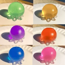 1/2 piezas Juguete de estrés de apretón de pulpo, juguete de apretón de animal, juguete de apretón, juguete de alivio de estrés, juguete de peluche suave de dibujos animados lindo, bola de piel de ciervo, juguete sensorial de Navidad, alivio de estrés, regalo de fiesta de cumpleaños, relleno de bolsa de regalo, relleno de piñata - Multicolor - Ver 10