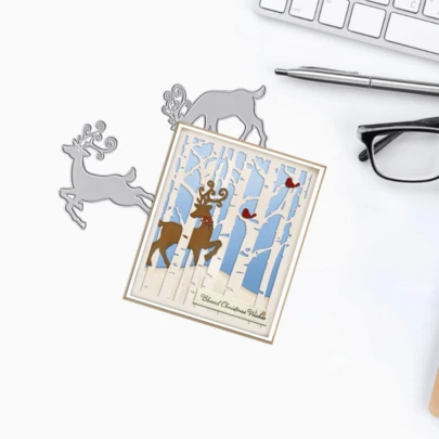 Deer Shaped Cutting Dies, Moon Shaped Cutting Dies, Animal Shaped Cutting Dies For Card Making, Embossing Dies, Scrapbooking, Handmade Crafts