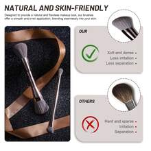 BS-MALL 5pcs Professional Precise Seamless Makeup Brush Set, High Quality Foundation Brush, Blush Brush, Powder Brush - Gold - View 5