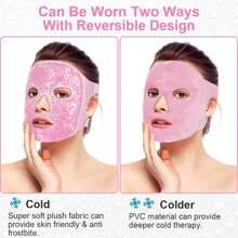 Reusable Gel Ice Pack Face Mask Cold And Hot Pack Cool Down Compress Mask - Recycle Physical Ice Compress Massage Pillow Gel - Pink-1Pc - View 4