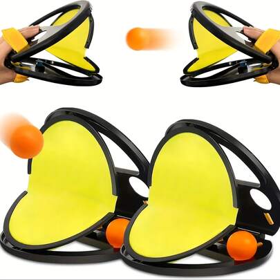 投掷接球游戏套装 - 室内外玩具，包含1个拍板和2个球，适合沙滩、泳池和水上娱乐，是生日、复活节和圣诞节的绝佳礼物。