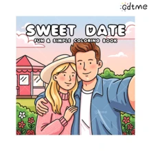 GDTME 1 Pc "Couple's Moments" Pearl Thickened Inner Page Coloring Book, Size 20cm*20cm, 24 Pages. Coloring Before Bed Helps Relax And Sleep. This Coloring Book Is Suitable For Parent-Child Interaction, With A Simple And Warm Style, Making It A Must-Have For Back To School And A Great Gift. - XJ-382 - View 8