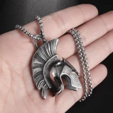 1pc Gothic Black Skull Pendant Necklace - Silver - View 2