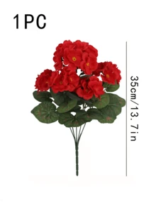 1/3支人造秋海棠花，37厘米/14.57英寸，适用于家居装饰、婚礼装饰、花束、派对装饰、卧室、客厅、花瓶、桌面摆设、户外花园、生日礼物、春夏装饰、母亲节礼物、节日装饰 - 彩色 - 查看 2