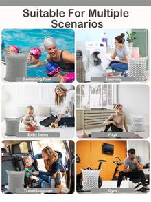 1个可重复使用的防水干湿两用袋，带拉链口袋，适用于泳衣、湿衣服、旅行、海滩、泳池、日托、瑜伽、健身等场合。 - 彩色 - 查看 5