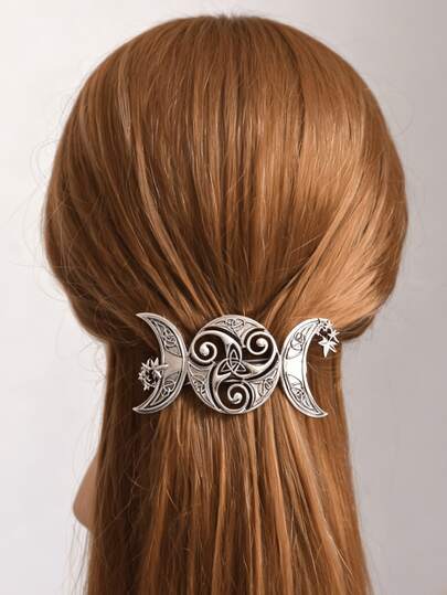 这款时尚复古花卉图案女士发夹，造型独特个性，是春季的理想配饰，适合派对、生日和节日等场合佩戴。它是送给女友或姐妹的绝佳礼物。这款精美的发夹也适合半扎发造型，是日常佩戴的理想之选。