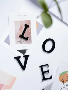 1pc Multicolor Acrylic Decorative Letter - A Vibrant Modern Home Decor Accent, Perfect For Displaying Initial Letters Or Inspirational Words - White - View 7