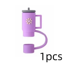 Purple Resin Glitter Letter Cup Decor Set, Includes Butterfly Letter Pendant, Straw Topper, Cup Sleeve And Gold Rim Letter Straw Plug, Suitable For Outdoor Activities, Shopping And Photo Props - Purple - View 7