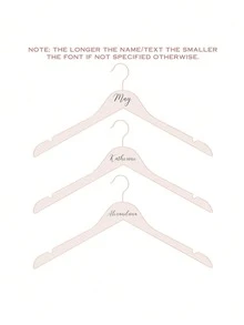 定制婚纱衣架，个性化伴娘礼服衣架，刻字婚纱衣架，适用于伴娘、首席伴娘、花童等。带杆衣架，适用于新娘、婚纱、刻字伴娘礼服衣架、婚礼派对 - 彩色 - 查看 6