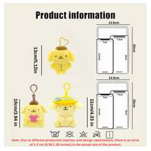 Official Sanrio Pompompurin Plush Keychain/Bag Charm.Super Soft And Fluffy,An Ideal Gift Suitable For Fans Playing,As Cute Backpack Accessories. - Multicolor - View 9