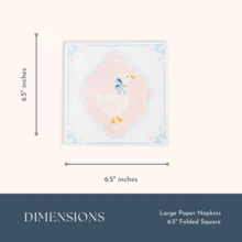 一只傻鹅纸巾 粉色蝴蝶结鹅一次性餐巾纸 可爱午餐晚餐餐巾纸 生日婴儿派对餐桌用品 - 查看 3