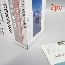 Giá đỡ sách bằng acrylic trong suốt dày 1/2 chiếc, dung tích lớn, thiết kế tối giản, nhiều kiểu dáng để lựa chọn. Thích hợp để làm giá sách phòng ngủ, kệ đựng sách trong nhà, hộp đựng đồ gia đình. - Nhiều màu - Xem 13