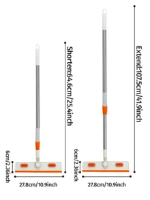 1 Set Window Cleaning Squeegee And Scrubber - Multi-Surface Plastic Bristle, Stainless Steel Handle, Versatile Glass And Floor Cleaner For Home And Outdoor Use, Ideal For Living Room, Bedroom, Toilet - Perfect Gift For Holidays - A - View 8