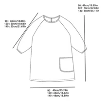 1件绘画罩衫，艺术绘画围裙，反面绘画罩，餐饮服务围裙，艺术绘画围裙，防水围裙，防污防护服，长袖防油艺术围裙 - 彩色 - 查看 8