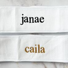 Personalized Spa Headband Customized Name Spa Headband Face Washing Headband Bridesmaid Gift Embroidered Letter Spa Headband Embroidered Makeup Headband,Spa Headband,Customized Name Headband - Multicolor - View 8