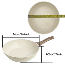 ABKOK 【1件/3件套】铝制煎锅套装（20厘米/24厘米/28厘米煎锅），双层底 - 适用于炉灶和电磁炉，轻便快速加热，可单独购买煎锅或购买整套炊具。 - 查看 9