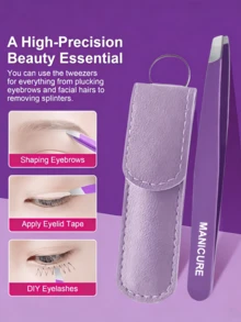 1pc Purple Angled Eyebrow Tweezers - View 7