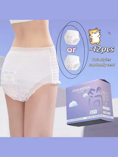 Set de 12 piezas de ropa interior menstrual a prueba de fugas, diseñada para los períodos de las mujeres con opciones de , de subir y desechables
