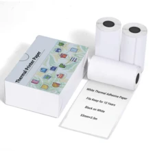 53Mm Printing Paper, Compatible With M02/M02S/M02Pro/M03/M03As/M04S/M04As Mini Portable Printers, 3 Rolls Of Adhesive ThermalStickers, Black Text, 53Mm X 3.5M, Pack Of 3 Rolls - 3Rolls-white Sticker - View 10