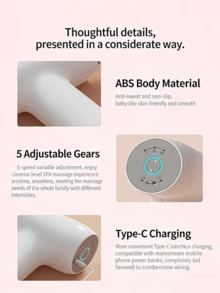 1200mAh Portable High-Frequency Muscle Relaxation Fitness Massager, Full Body Deep Tissue Massage, Pain Relief, Sports Recovery Vibration Massager - White - View 6