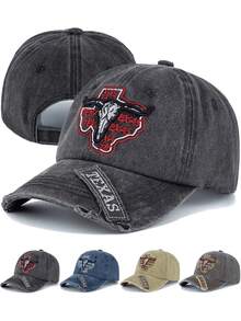 JZML 1pc Unisex Texas Letter Embroidered Baseball Cap - A - View 13