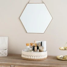 1个手工编织装饰流苏收纳篮，圆形收纳盒，轻便桌面整理盒，适合存放化妆品、笔和其他物品。简约家居装饰品，适用于卧室、客厅和办公室。 - 彩色 - 查看 6