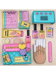 DIY Quiet Book Kit, Children's Pressure Relief & Educational Playset, Includes Stickers For Fast Food Shop Theme, Requires Hands-On Cutting & Assembly - Multicolor - View 11
