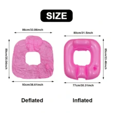 Pearlescent Square Floating Mattress, Summer Floating Pool Seat, Inflatable Boat - Multicolor - View 7