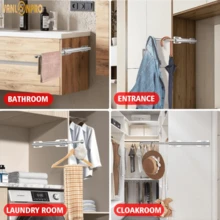 12-Inch Retractable Closet Rod, Standard Expandable Closet Rod, Organizer Rack, Pant Rack, Storage Clothes Hanger - View 9