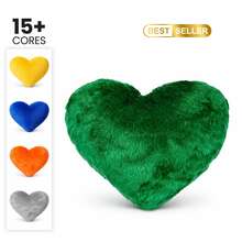 Plush Heart Pillow Various Colors Silicone - Green - View 6