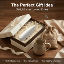 AOYI 电动奶泡器搅拌器，厨房手持搅拌器，咖啡搅拌棒，打蛋器，250mAh可充电电池，手持式搅拌器，适用于拿铁、卡布奇诺、热巧克力、果汁、汤、冰沙、果泥、婴儿辅食、奶昔、家庭烘焙、烹饪 - 彩色 - 查看 9