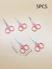 Kéo an toàn đầu tròn màu hồng, thiết kế đầu nhọn, lưỡi sắc bén, nhẹ, dễ mang theo, kéo thủ công mini dễ thương phù hợp cho học sinh, người mới bắt đầu, người đam mê may vá và thêu thùa, thích hợp cho các dự án DIY, cắt giấy, viết nhật ký, may vá, làm quần áo búp bê, các dự án thủ công ở trường. - Kéo đầu tròn màu hồng - Xem 11