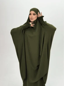 1pc Plain Simple Headscarf Hijab, Skin-Friendly Breathable For Daily Wear - Multicolor - View 2