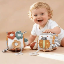 Baby Stimulating Spherical Cloth Book, Tear-Resistant, Tummy Time Training, Funny Mirror - Multicolor - View 2