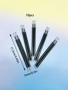 【8支/10支装】高温消失笔芯，缝纫标记工具，十字绣DIY勾线笔芯。高温熨烫即可去除颜色，有白色、红色、蓝色和黑色可选，广泛用于缝纫工艺、美术工具等。 - 高溫消失筆芯 - 查看 10