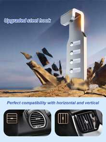 360° Rotatable Universal Car Phone Holder - Y-Shaped Adjustable Clip, Non-Blocking Air Circulation, Hands-Free Extended Phone Holder, Anti-Overheating, Suitable For All Smartphones - Air Vent Bracket - View 7