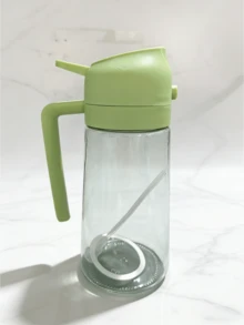 1 pieza Botella rociadora de plástico blanco con escala de medición precisa, recargable y reutilizable, apta para aceite de oliva y diversos líquidos, con función dual de rociar y verter - Multicolor - Ver 20