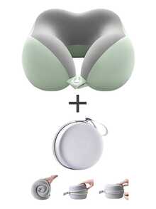[2025 New Arrival Hot Selling] U-Shaped Memory Foam Neck Pillow With Storage Bag, Portable Travel Nap Pillow, Slow Rebound Neck Pillow, Office Siesta Essential, Airplane Travel Cervical Pillow. Removable And Machine Washable, Provides Neck Support - Travel Essential. - Multicolor - View 20