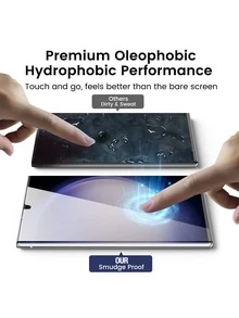 XINHONGYU 1片三星Galaxy S系列高清螢幕保護貼，支援0.2秒指紋解鎖，相容三星Galaxy S2 Ultra/26+/26/Galaxy S25 Ultra/S25+/S25/S24 Ultra/24 Plus/24/23/22/21，高清鋼化玻璃，全螢幕覆蓋，防指紋、防摔、防刮、零氣泡 - 1pc - 查看 4