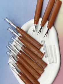 大号棕色手柄拆线器，带保护套，锋利拆线器，适合DIY缝纫和手工爱好者 - 棕色大號拆線器 - 查看 2