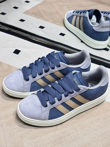 Adidas Grand Court Base 00s Comfortable, Versatile, Durable Low-Top Sneakers, Unisex, Gray-Blue - 灰藍色 - 查看 10